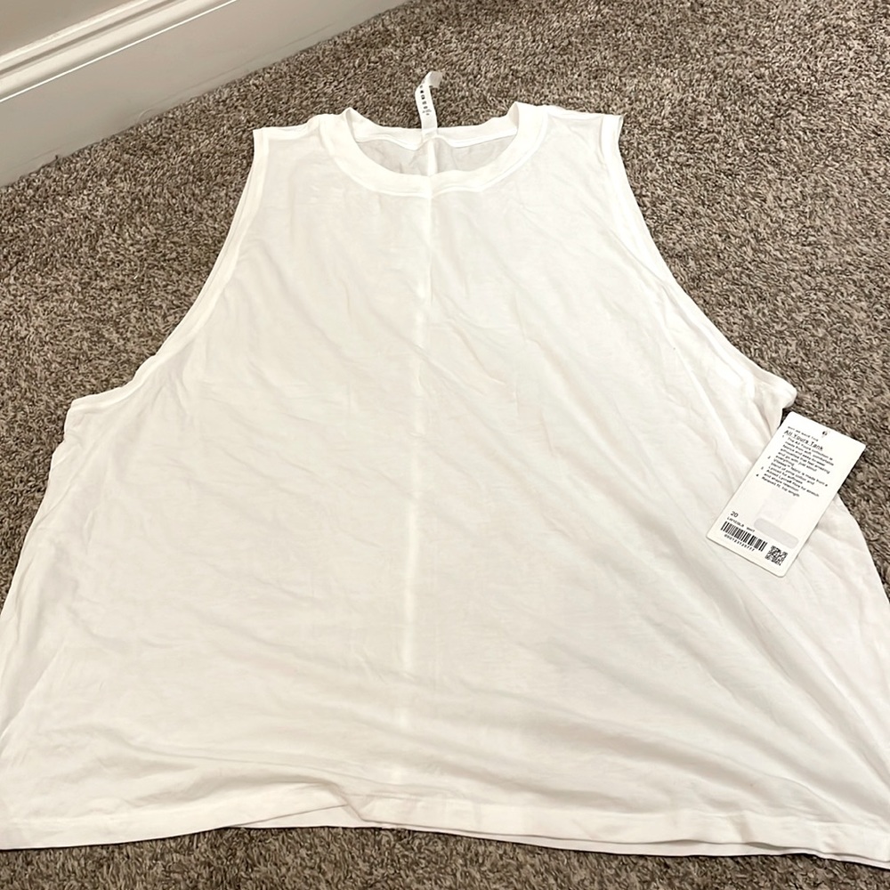 Lululemon All Yours Tank, size 20, white